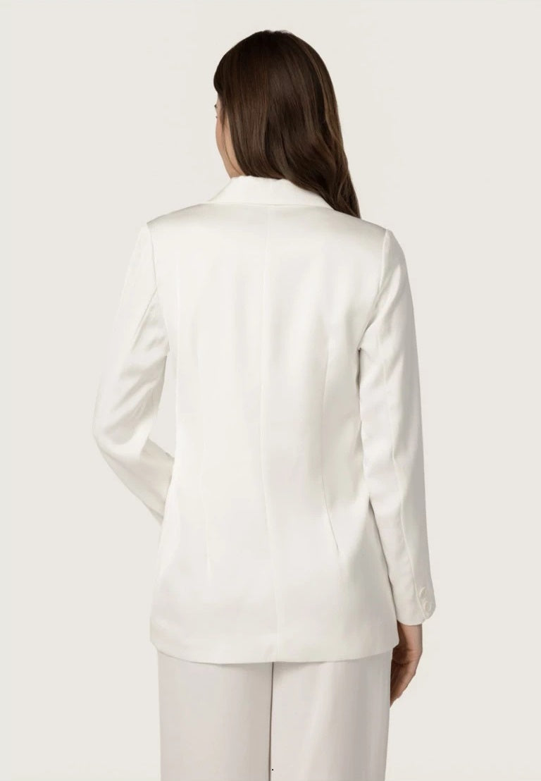 ladies' 100% polyester woven three-piece set (blazer + pants + vest)